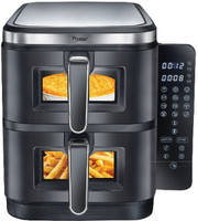 Prestige Air Duo 2850W 12 Preset Menu Options|Foldable Control Panel|Dual baskets Air Fryer(12 L)