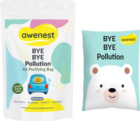 awenest Bye Bye Pollution Air Purifying Bag - Activated Charcoal for Car & Room Portable Car Air Purifier(Blue And Yellow)