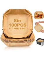 KESOL 100PCS Air Square Fryer-Paper Disposable Paper, Baking Paper & Oil-proof Airfryer Tray