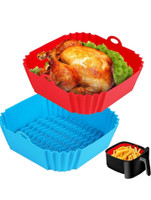 Ipsit 2 Pcs Silicone Air Fryer Tray – Reusable Non-Stick Air Fryer Accessories Airfryer Tray