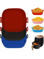 Ipsit 3 Pcs Silicone Air Fryer Tray – Reusable Non-Stick Air Fryer Accessories Airfryer Tray