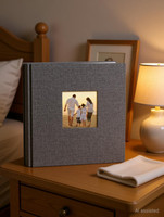 krithi Self Adhesive Photo Album | 40 Pages | Linen Hardcover | Grey Album(Photo Size Supported: Most Standard Photo Sizes)