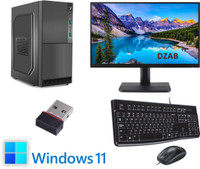 DZAB Intel Core i5 (8 GB DDR3/500 GB/128 GB SSD/Windows 11 Home/1 GB/19 Inch Screen/AIC-i52400-8-500-128-19-11Inch)(Black)