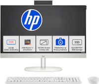 HP All in One Ryzen 7 (16 GB DDR4/512 GB SSD/Windows 11 Home/23.8 Inch Screen/Cr 0023) with MS Office(Shell White, 40.9 cm x 54.05 cm x 18.6 cm, 5.27 kg)