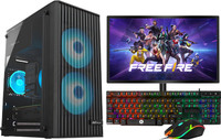 LOESIS Pc Setup Gaming Core i3 (8 GB DDR3/256 GB SSD/Windows 10 Pro/19 Inch Screen/Computer) with MS Office(Black)