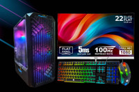BrightPC AMD Ryzen 3 Quad Core (16 GB DDR4/480 GB SSD/Windows 11 Home/1 GB/22 Inch Screen/Ryzen 3_2025) with MS Office(Black, 50 cm x 45 cm x 50 cm, 7 kg)