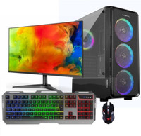Sharma infosys gaming pc Gaming Ryzen 5 (16 GB DDR4/2 TB/Windows 10 Pro/4 GB/22 Inch Screen/Ryzen 5 5600g)(Black, Red, Green)