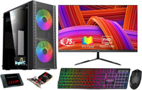 IMAPACT GRAPHIC DESKTOP CORE I7 ,1TB HDD ,256GB SSD & NVIDIA 4GB GRAPHIC Core i7 (16 GB Unified/1 TB/256 GB SSD/Windows 11 Home/4 GB NVIDIA/22 Inch Screen/GAMING_DESKTOP_PC 2025) with MS Office(Black, 45 cm x 45 cm x 45 cm, 7 kg)