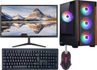 TAJ PC GAMING Core i5 (4th Gen) (8 GB DDR3/128 GB SSD/Windows 11 Home/1 GB NO/19 Inch Screen/TAJ-Ember) with MS Office(Black)