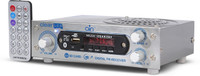 ain Radio AC/DC FM Speaker with Bluetooth, USB, SD Card, Aux FM Radio (Silver) 80 W AV Power Receiver(Silver)