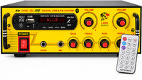 ain Bluetooth 5000 WAmplifier box speaker DJ Sound Machine USB,AUX FM MIC/AUX Input 120 W AV Power Amplifier(Multicolor)