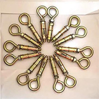 Themujtaba (6mm) (12 pcs)Anchor Round Close Brass Hook Fasteners, Brass Best Hook Hollow Wall Anchor(6 cm)