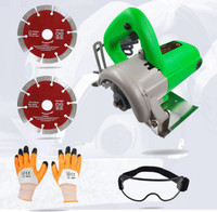 Hillgrove HGCM77M2 Cutting Machine Saw for Tile/Marble/Wood with 2Pcs Tile Cutting Wheels Angle Grinder(100 mm Wheel Diameter)