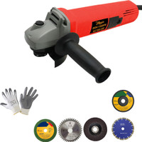 Hillgrove HGM916M3 4"inch Professional Heavy Duty Grinder Machine with 5Pcs Wheels Angle Grinder(100 mm Wheel Diameter)