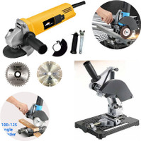 RanPra Electric Angle Grinder 950W 11000 RPM with Stand set Cast Iron Holder Angle Grinder(100 mm Wheel Diameter)