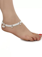 BhoriwalAndSons silver plated beautiful anklets for women/girls Silver Anklet(Pack of 2)