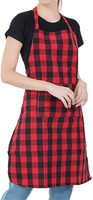 Kanushi Industries Cotton Chef's Apron - Free Size(Red, Single Piece)