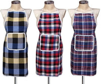 Kanushi Industries Cotton Home Use Apron - Free Size(Multicolor, Pack of 3)