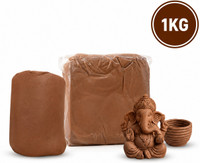 HOMSEE 1 KG Natural Clay Mud for Art Craft and Pottery Making Art Clay(990 g)
