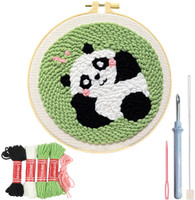 gustave DIY Tufting Art Kit Panda Punch Needle Embroidery Kit for Beginners