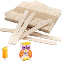 kamak Wooden Ice Cream Sticks Plain DIY Creativity for School Project (50 Pieces)