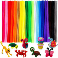 ArtCraftBloom 100 Pcs Multicolor Pipe Cleaners | Chenille Stems for DIY Crafts