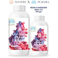 Adoere X Peacora Epoxy Resin Art High Intensity Premium Resin and Hardener Kit - 750g