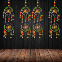 iHandikart wedding decoration items Pack of 5 Grey, Multicolor Marigold Artificial Flower(25 cm, Pack of 4, Garlands)
