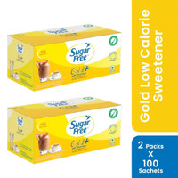 Sugar free Gold+, 100 Sachet each (Pack of 2) | India No.1 Sweetner| Sweet like Sugar Sweetener(100 Sachet, Pack of 2)