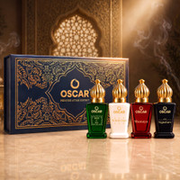 Oscar Attar Gift Set Combo Pack for Men & Women Long Lasting Gift Set 4x12ml Each Floral Attar(Floral, Musk, White Oudh, Woody)