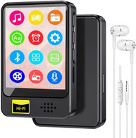 CASON MP3 Music Player with Bluetooth,Touch Screen, Video Playback, Voice Recording 32 GB MP3 Player(Black, 1.7 Display)