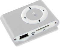 Elevea Mini MP3 Music Player with Earphone for Daily Entertainment - 15 Years Warranty MP3 Player(Silver, 0 Display)