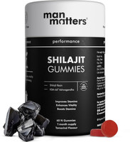 Man Matters Shilajit Gummies Pure Shilajit & Ashwagandha KSM66 Boosts Stamina & Strength(60 Tablets)