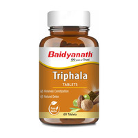 Baidyanath Triphala Tablets- An Ayurvedic Formulation | Helpful in Relieves Constipation, Acts as Natural Detoxifier | Good for Eyes and Effective in Weight Loss | 60TB(60 Tablets)