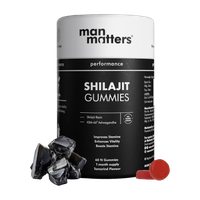 Man Matters Shilajit Gummies Pure Shilajit & Ashwagandha KSM66 Boosts Stamina & Strength(60 Tablets)