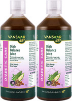 VANSAAR 45+ Diab Balance Ayurvedic Juice Manage Blood Sugar |14 Clinically Proven Herbs(Pack of 2, 2 L)