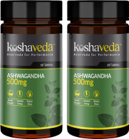 MUSCLEBLAZE Ashwagandha 1000mg, Ayush Approved, for Muscle Strength, 60 Tablets Each(Pack of 2, 60 Tablets)