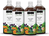 Kapiva Dia Free Juice 1L| Controls Blood Sugar Levels | Amla, Karela, Jamun & More(Pack of 4, 4 L)