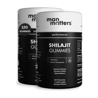 Man Matters Shilajit Gummies Pure Shilajit & Ashwagandha KSM66 Boosts Stamina & Strength(Pack of 2, 60 Tablets)