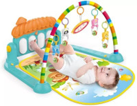 URBANHUDA Play Gym & Mat for Babies Infant New Born Baby Gifts Musical Piano Baby Mat Gym Piano Fitness Rack Multicolor(Plastic, Multicolor)