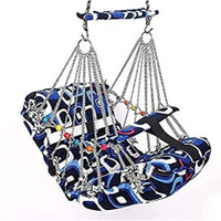 RITKRU Cotton Swing for Kids Baby's Children Folding and Washable 1-20 Years Swings SMALL(Fabric, Blue)