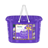 HIMALAYA HAPPY BABY GIFT BASKET (9 IN 1)(White)