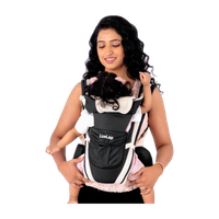 LuvLap Elegant Baby Carrier with 4 carry positions, for 4 to 24 months baby, Baby Carrier(Black, Back Carry)