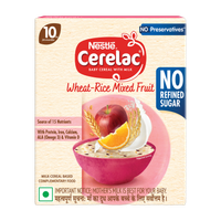 Cerelac Wheat Rice Mixed Fruit Baby Food Cereal, No Refined Sugar & No Preservatives Cereal(300 g, 10+ Months)