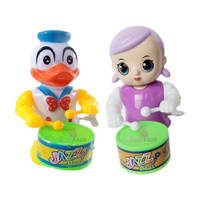 ROSEFAIR Key-Operated Cute Drummer Toy for Toddler toys Rattle(Multicolor)