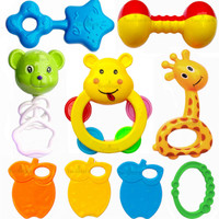 TechHark Colorful Attractive Plastic Non Toxic, Shake & Grab Rattle and Soothing Teether for New Born and Infants Rattle(Multicolor)
