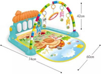 Dorytoys BPA-Free Baby Gym Mat with Music and Colorful Animal Print Toys(Multicolor)