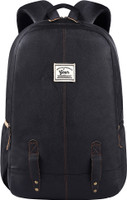 Gear Classic Leather Laptop Backpack without Anti Theft 28 L Laptop Backpack(Black)