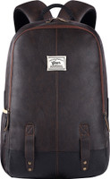Gear Classic Leather Laptop Backpack without Anti Theft 28 L Laptop Backpack(Brown)