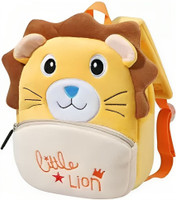 HappyChild Toddler School Bag Plush Bag Kids Bag for 2 to 5 year Child School Bag School Bag(Yellow, Brown, White, 10 L)